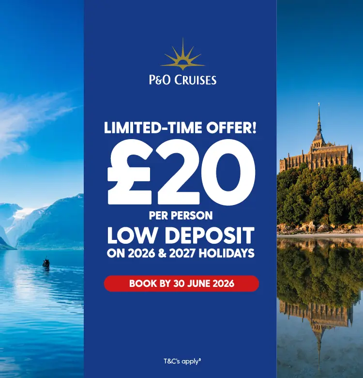 P&O £20pp Deposit 26-30 June 26